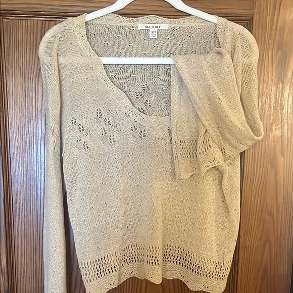 Miami Light Tan Knit Sweater - Picture 1 of 1